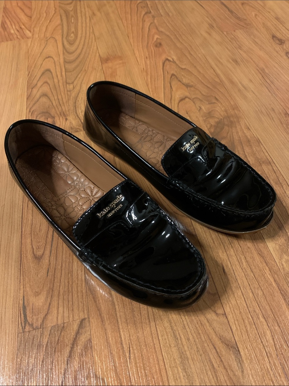 🖤 Kate Spade Deck Patent Leather Loafers Moccasins • Size 9.5